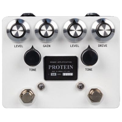 BROWNE AMPLIFICATION Protein V3 Dual Overdrive - White Pedals and FX Browne Amplification