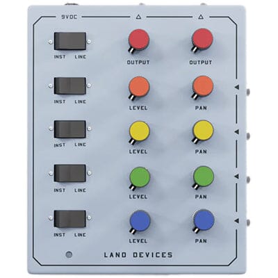 LAND DEVICES Land Mixer - Grey Pedals and FX Land Devices 