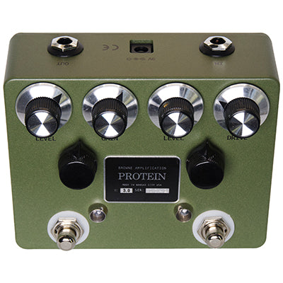 BROWNE AMPLIFICATION Protein V3 Dual Overdrive - Green Pedals and FX Browne Amplification