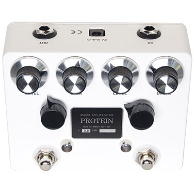 BROWNE AMPLIFICATION Protein V3 Dual Overdrive - White Pedals and FX Browne Amplification